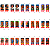 Image overview of bubble gum wrap around stickers 16a to 30b (1st and 2nd print) of the United States Garbage Pail Kids All-New Series 1