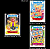 Miscut cards 29b, 32a, and 34a of the United States Garbage Pail Kids All-New Series 5