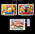 Enlargements of the ink smudge errors on cards 30a, 31b, and 38b of the United States Garbage Pail Kids All-New Series 5