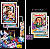 Background detail enlargements of cards 30a and 30b and 36a and 36b of the United States Garbage Pail Kids All-New Series 6